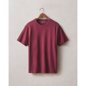 NWOT American Giant Men's Premium Slub Cotton Crew Tee Pomegranate Size Small
